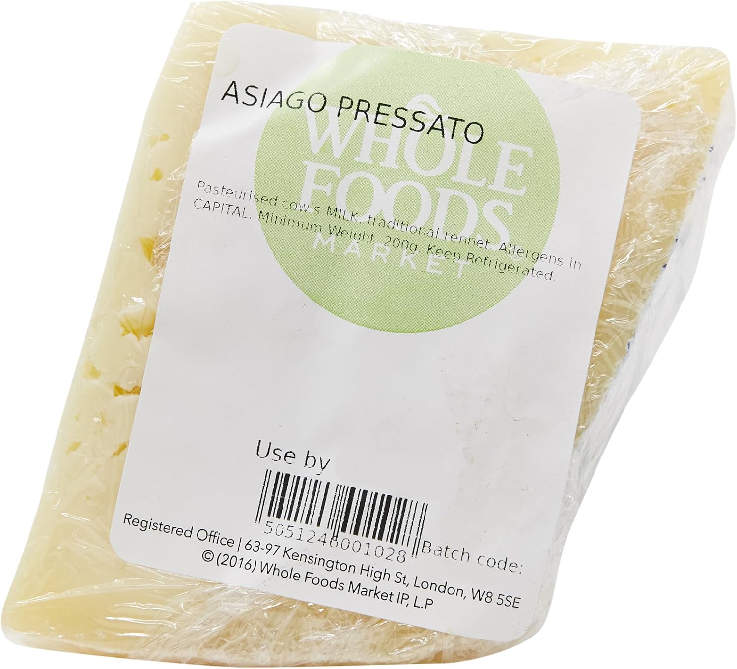 Whole Foods Market Asiago D.O.P Pressato Cheese, 200g Amazon.co.uk