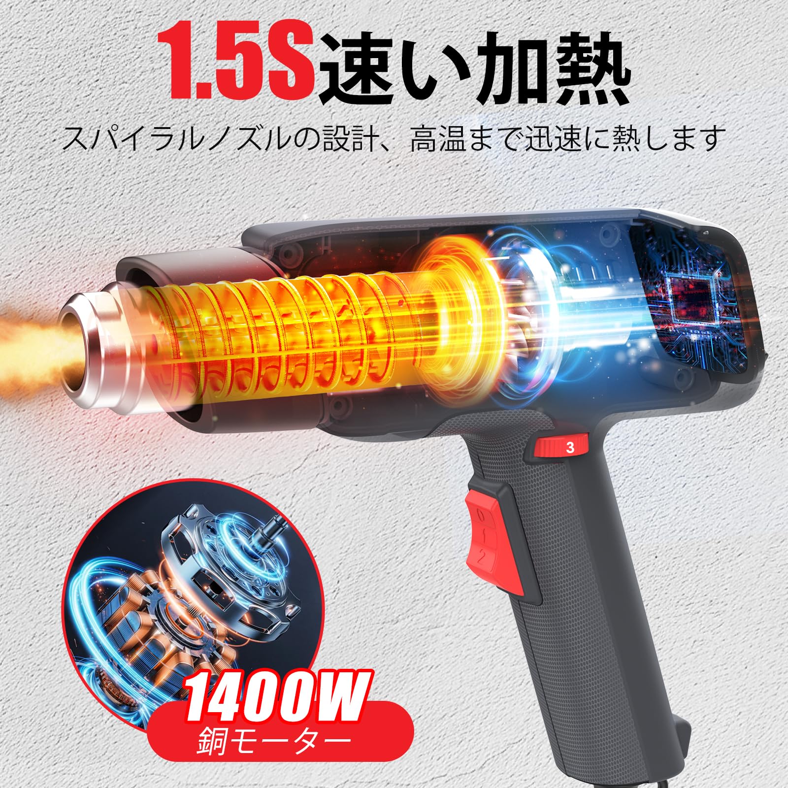 Amazon | JOJOrec 2025年新登場 無段階調温 ヒートガン