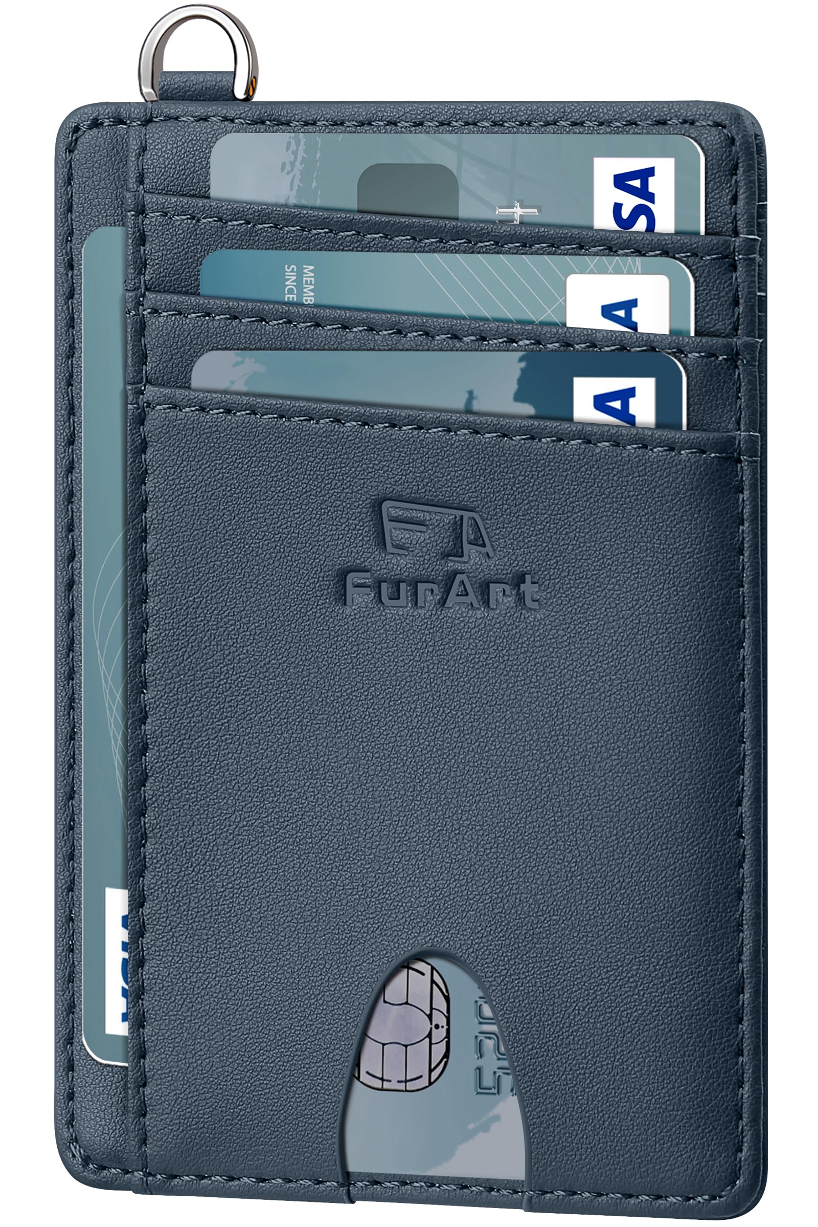 FurArt Slim Minimalist Wallet RFID Credit Card Holder for Men