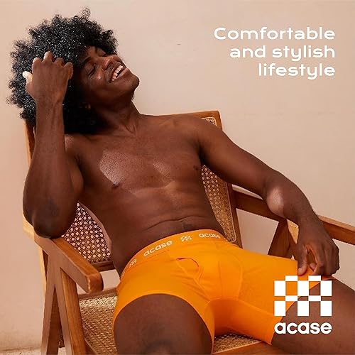 Miniatura 3 de Acase Mens Underwear Boxers Briefs Cotton Stretchy Underwear Pack Compression Boxer with Pouch Breathable Brief for Men