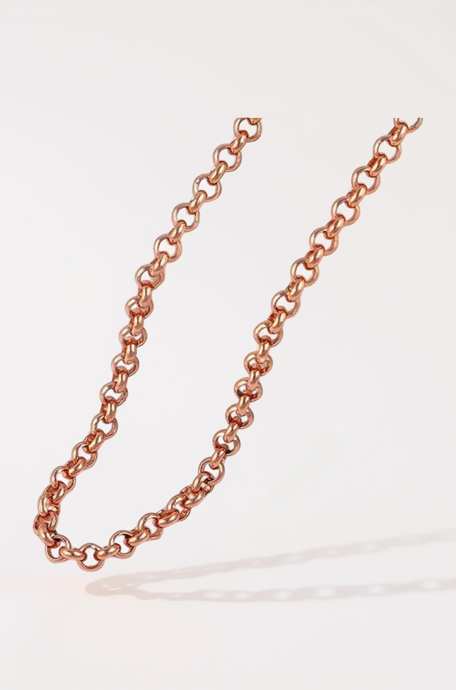 Pure Steel & Copper Chain for Men Women Boys Girls | Stylish Copper Necklace for Casual Office Street Style | Lightweight Unisex Metal Chain Jewelry | Fashion Neckchain for Men & Women