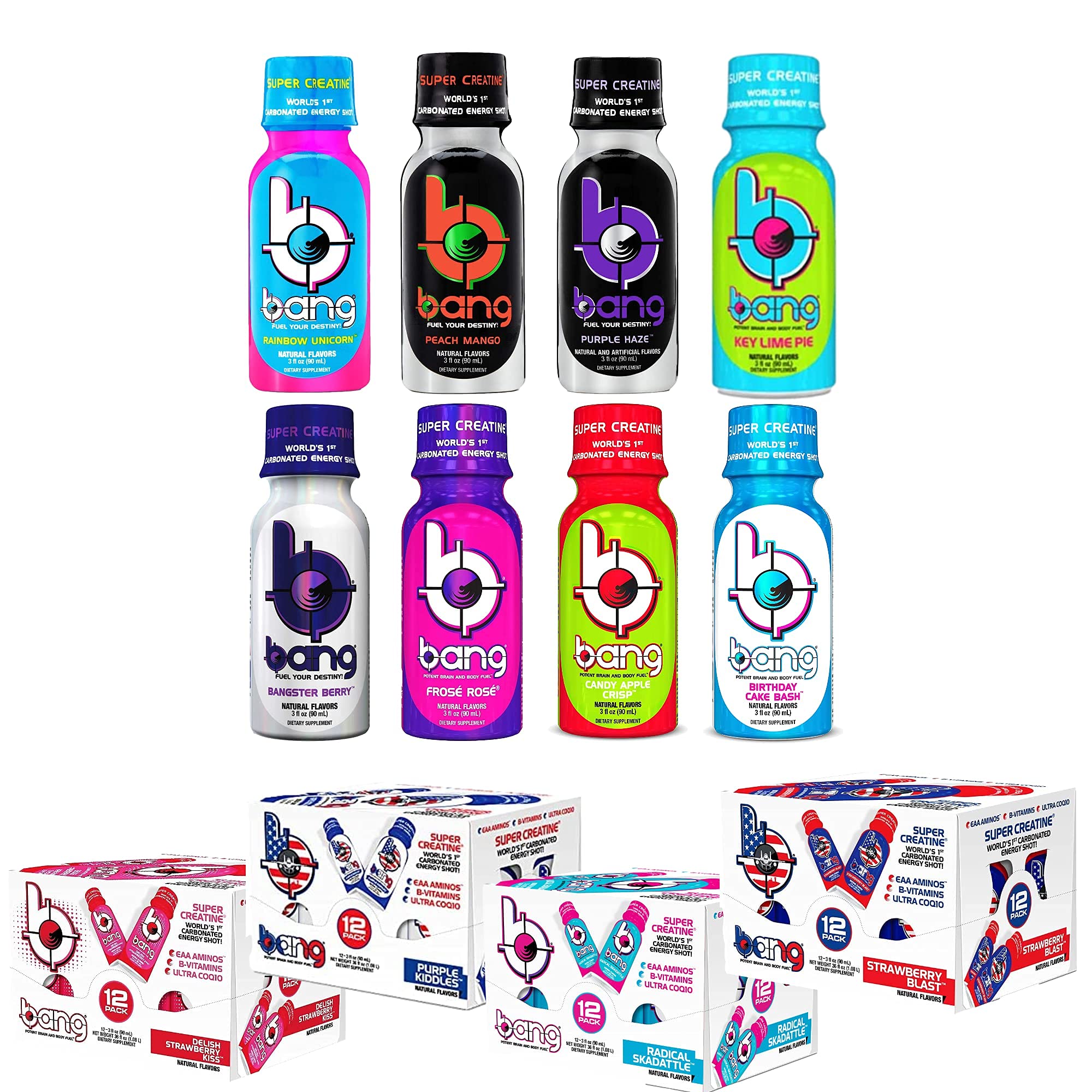 Buy VPX Bang Energy Shots 12Pack Variety SugarFree Energy Shot with