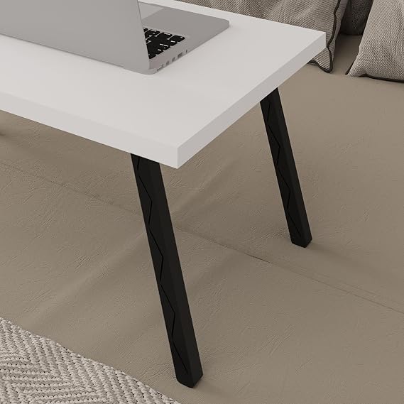 ASRA TREND Beyaz Katlanır Laptop Sehpası 50x35 cm Yatak Üstü Kahvaltı Masası Portatif Çalışma Sehpası Katlanabilir Laptop Masası%100 MDFLAM
