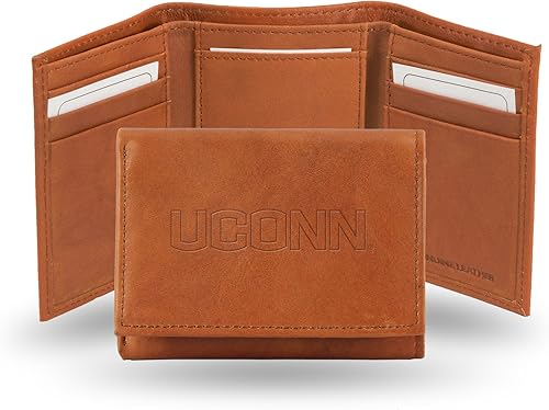 Miniatura 39 de Rico Industries NCAA Alabama Crimson Tide - Cartera triple de piel en relieve, color marrón