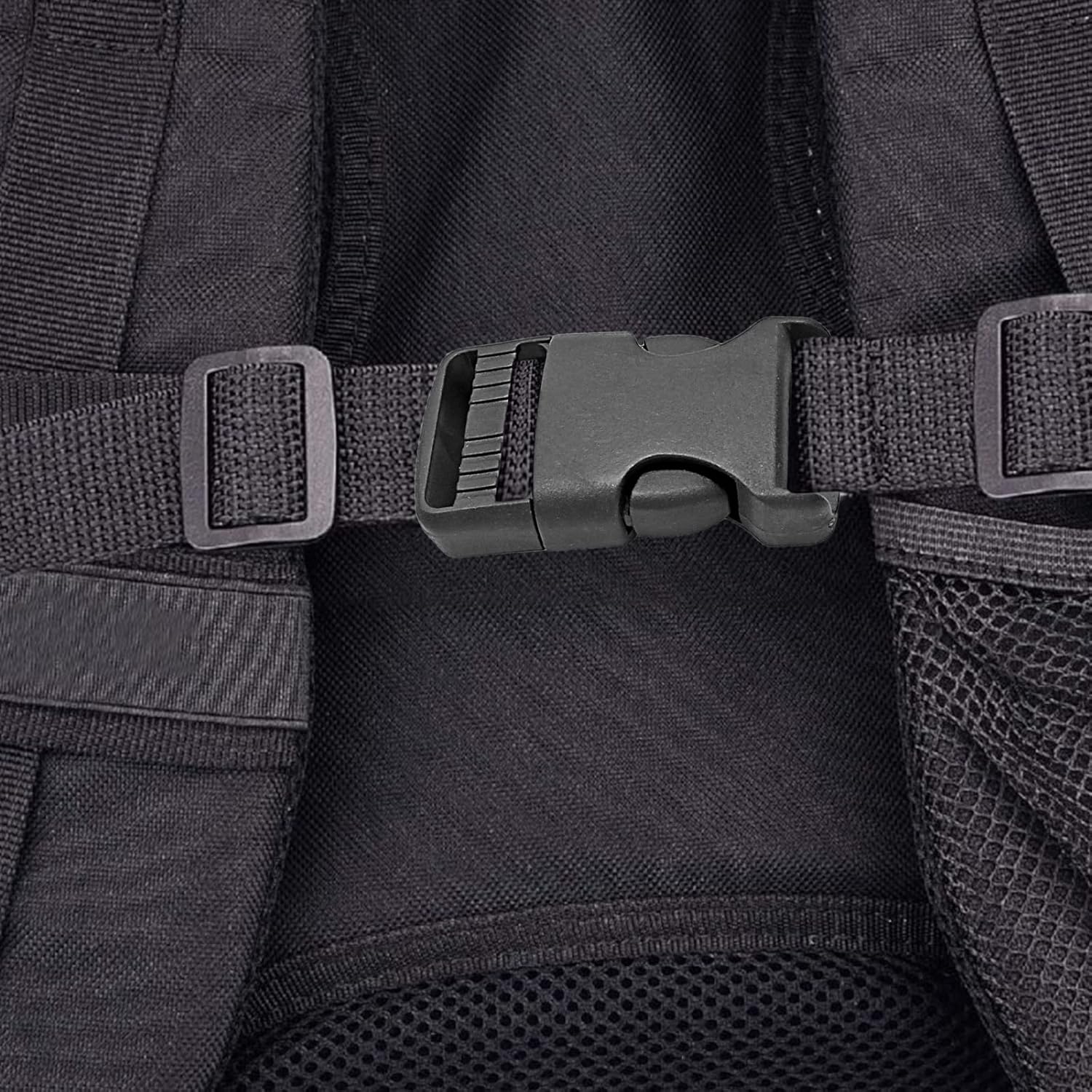 Litoexpe 50 Pieces 1 Inch Quick Side Release Plastic Buckle, Heavy Duty Parachute Replacement Buckle, Dual Adjustable No Sewing Clips Snaps for Backpack Strap Webbing Belt Dog Collars - Image 7