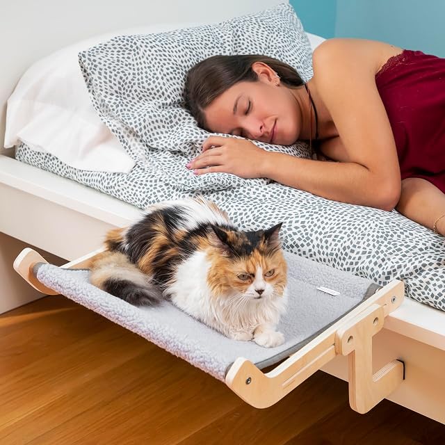 Foto 8 de 8 de InnovaGoods® Hamaca Colgante para Gatos, Cama Gato de Poliéster, Hamaca Gato Ventana Antiarañazos