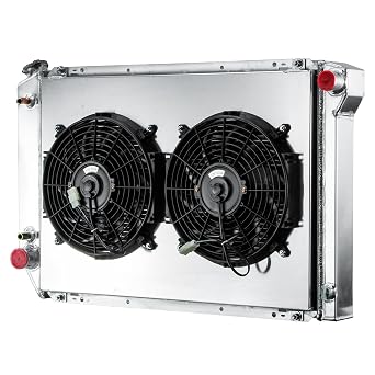 3 Rows Core Aluminum Radiator+Shroud Fan for 1980-1984 Ford Bronco F150 F250 F350 5.0L 5.8L 7.5L All Aluminum Radiators Radiador Fan Combo kit for Ford Radiator 1981 1982 1983