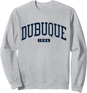Dubuque Iowa IA College University Style Navy Sweatshirt