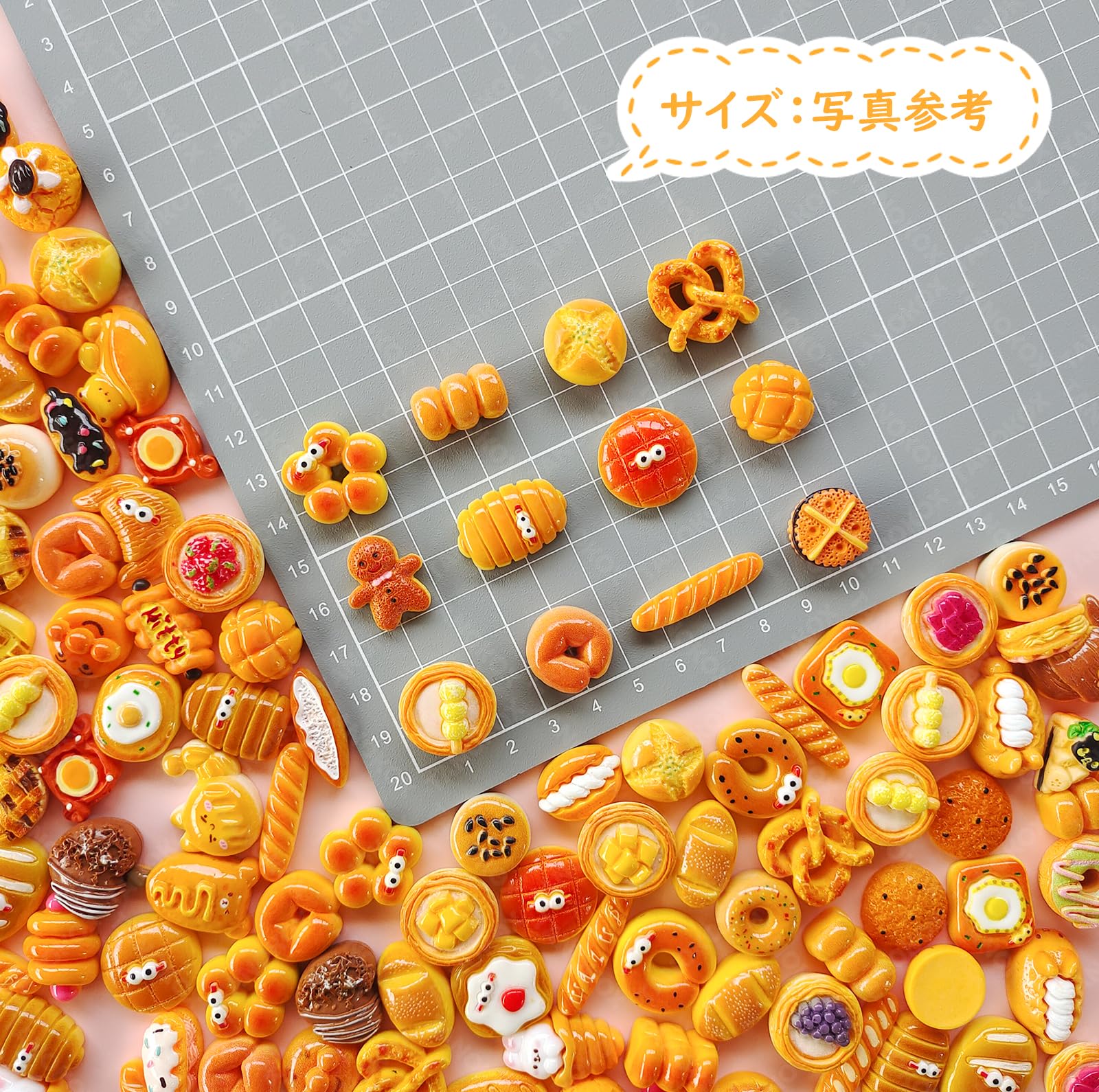 Amazon | TANOKOX デコパーツ パン 大きめ ミニチュア レジンパーツ