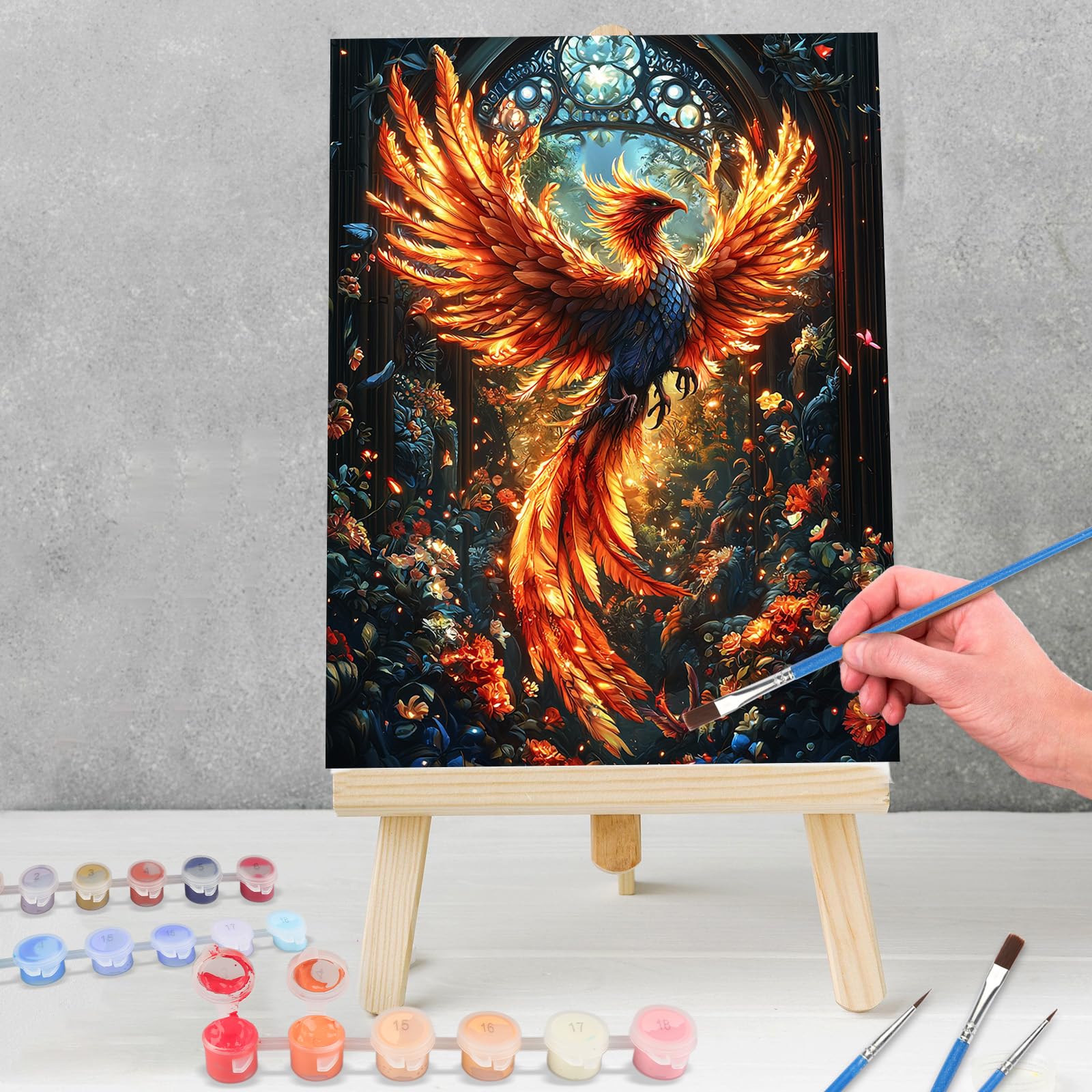 KEYIFA Malen Nach Zahlen Für Erwachsene - DIY Ölgemälde Set Mit Frau In Rotem Kleid, 30x40cm