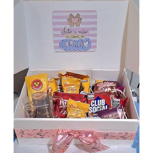 Deliciosa Cesta de Café da Manhã - Edição Especial na Caixa (Tons femininos)