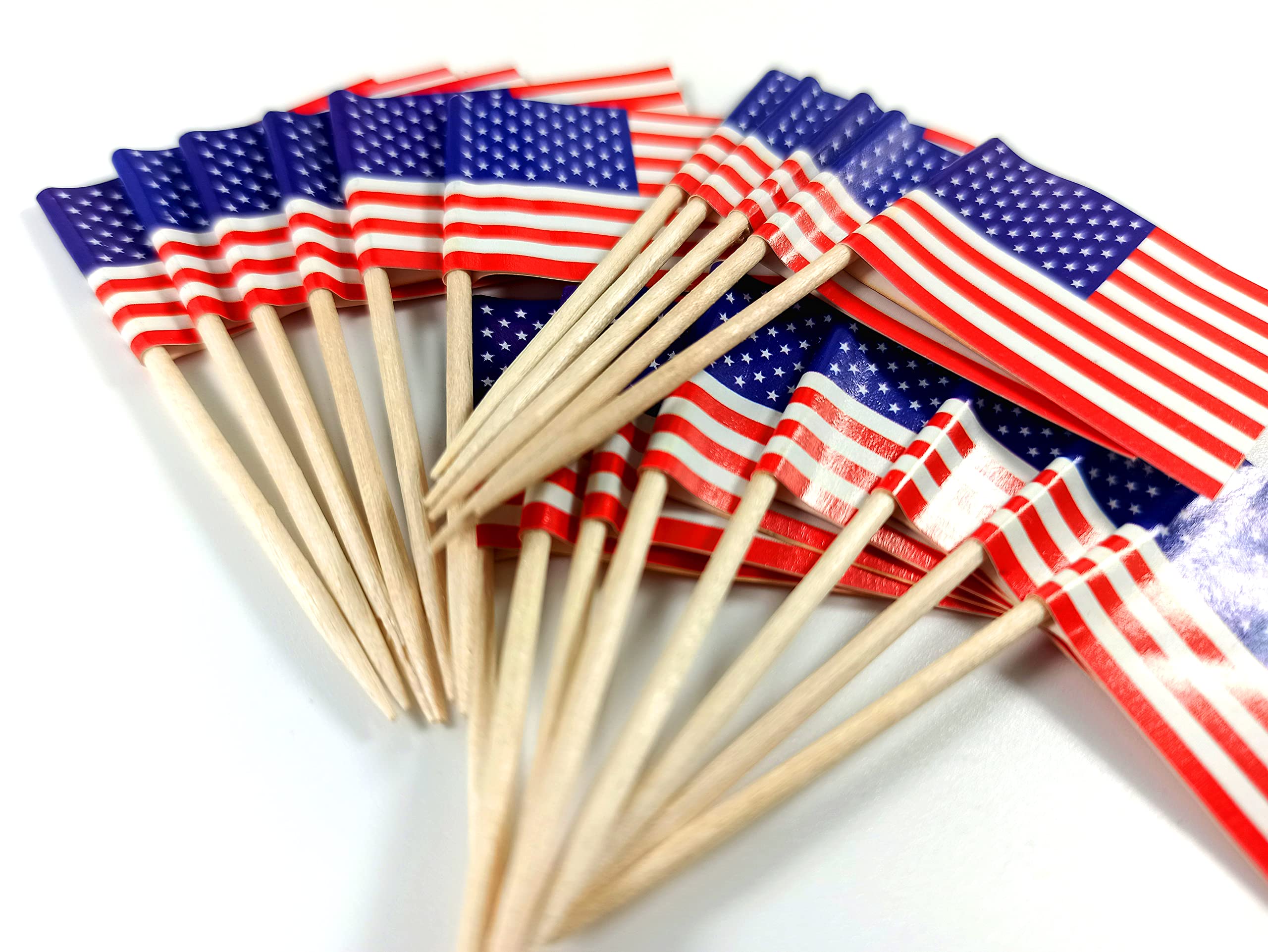 Buy JBCD 100 Pcs American Flag Toothpicks USA Cupcake Toppers Flags, US