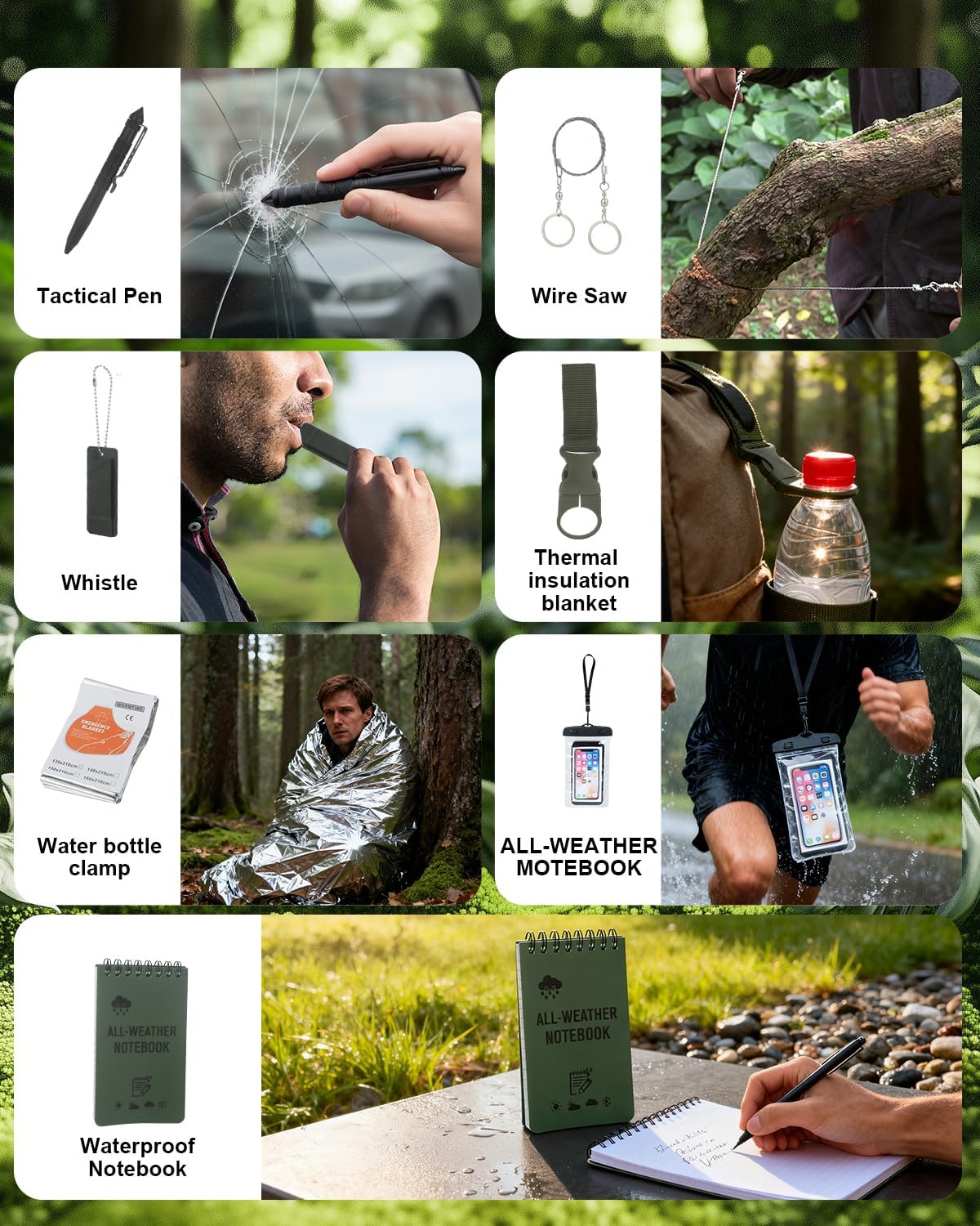 Advent Calendar 2025, Survival Kit 24-Day Christmas Countdown – Outdoor & Emergency Survival Tools, Camping Gear & Cool Gadgets – Xmas Gift for Men, Teens, Outdoor Enthusiasts - Image 4