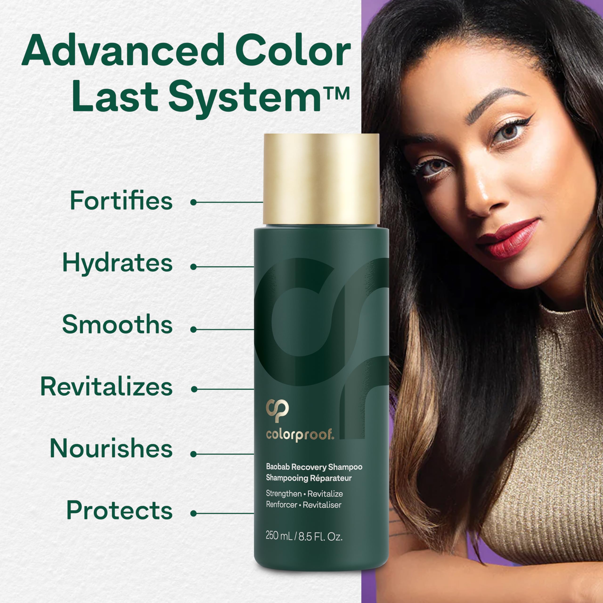 ColorProof Baobab Recovery Szampon dla Unisex 8,5 uncji Szampon
