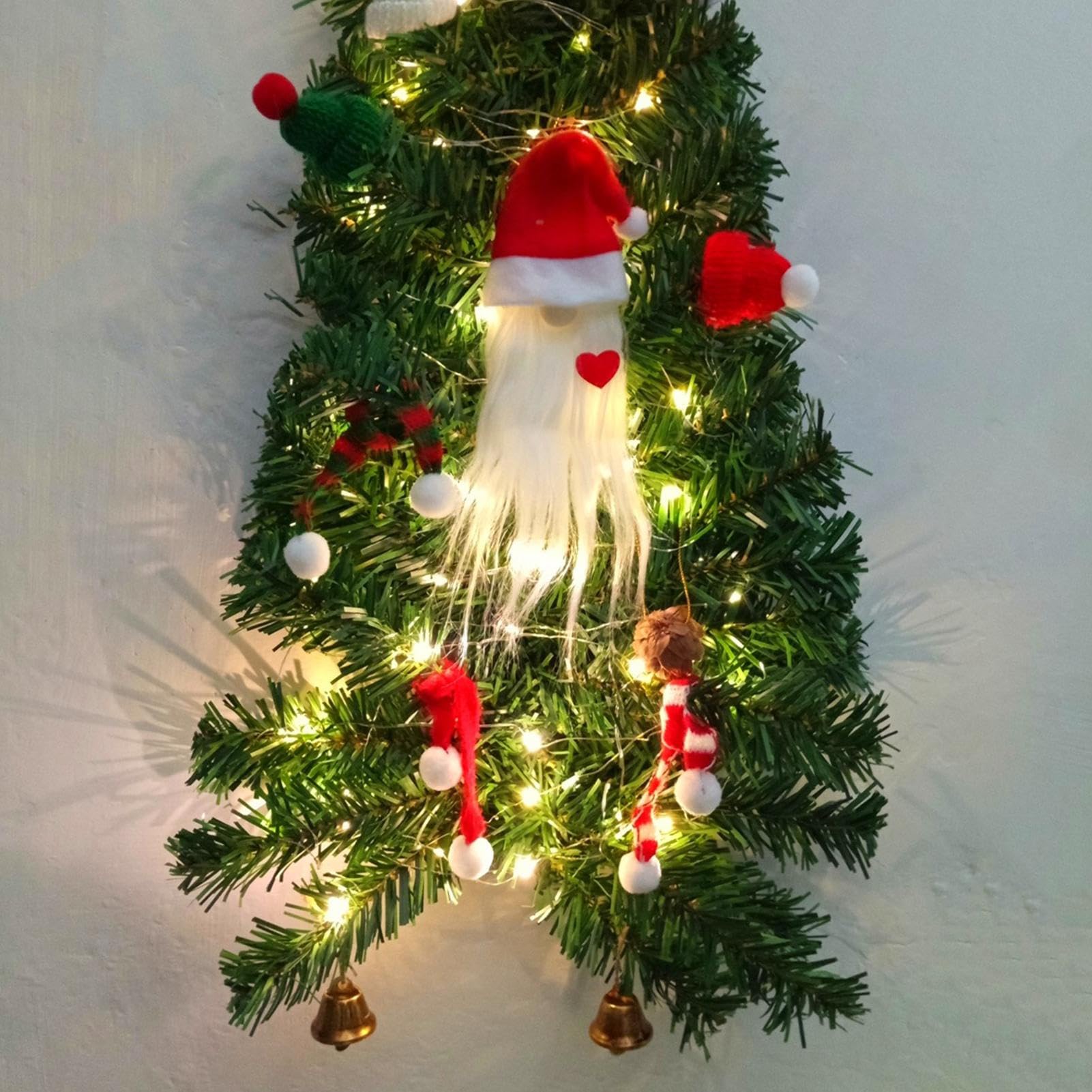 Couronne De Noël pour Porte Décoration Murale Suspendue pour Fêtes | Support pour Porte et Sapin de Noël Extérieur Pour Extérieur Salon Chambre Ferme Cheminée Bureau