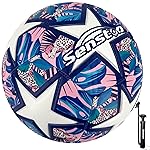 Senston Soccer Ball Size 5 with Pump Needle for Game Trainning Practice or Gift Pink