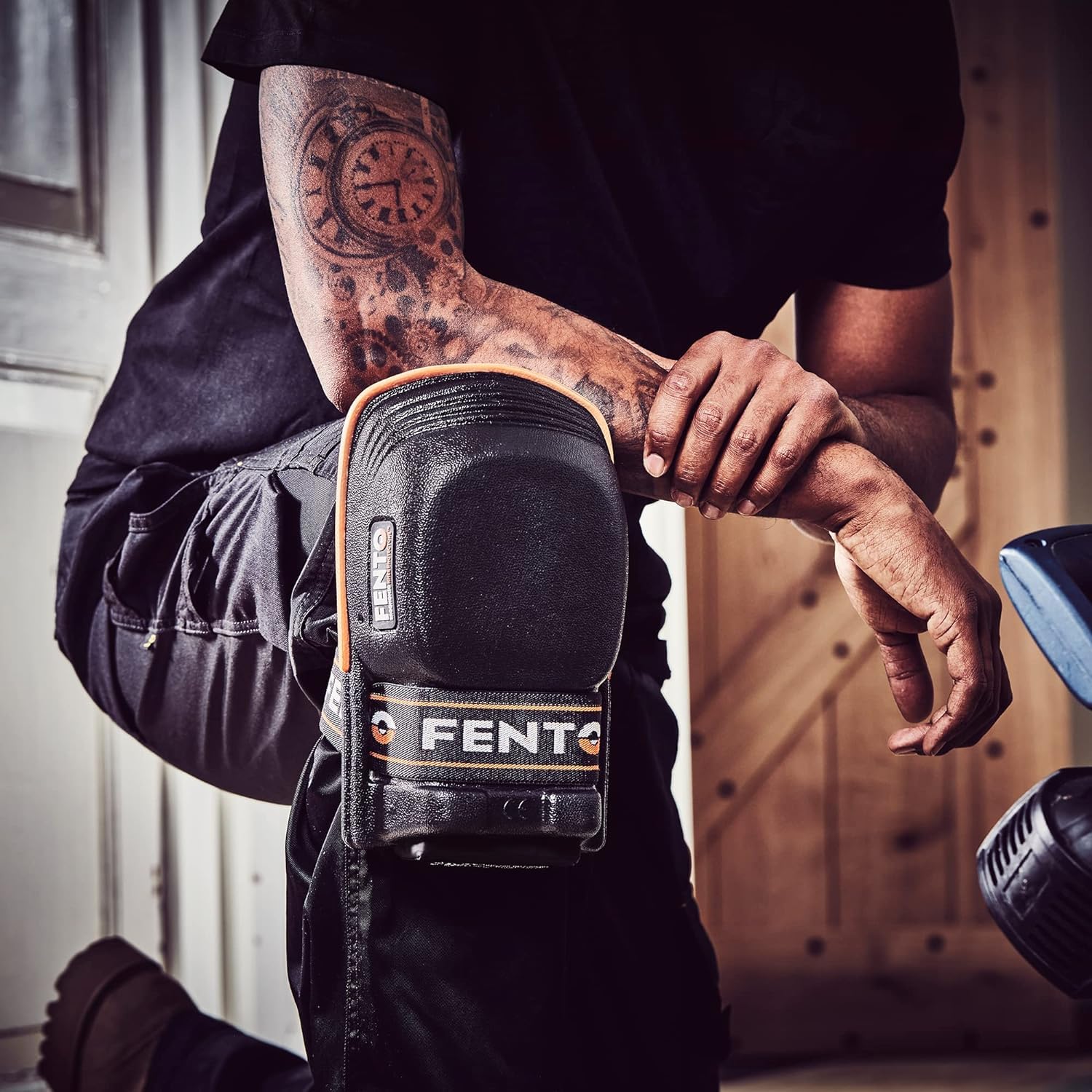 FENTO Original,Rodilleras de alta calidad para profesionales de la construcción, azulejos, paisajistas y desarrolladores, ergonomía perfecta, 100% confort, gran sujeción