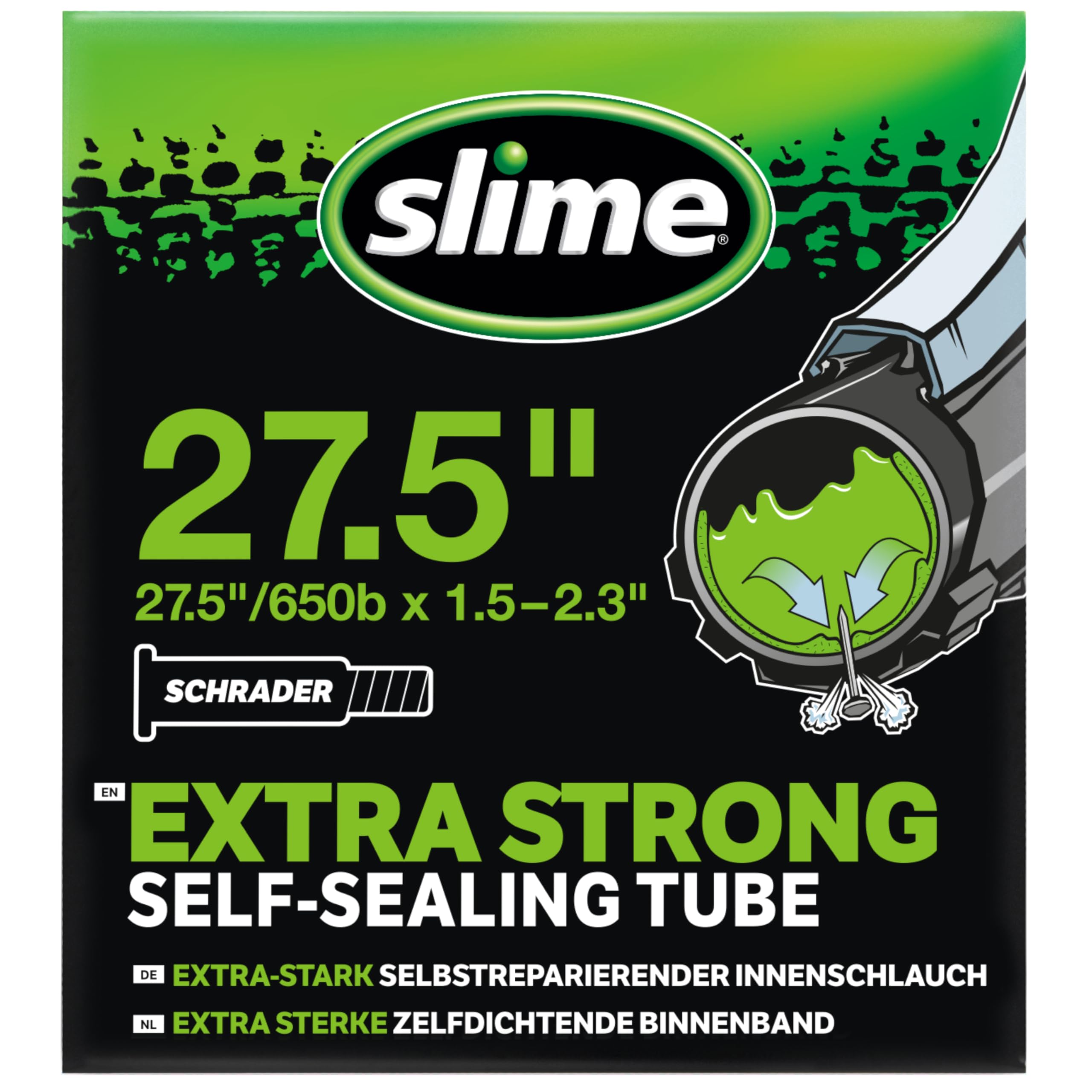 Slime Bike Inner Tube with Slime Puncture Sealant, Self Sealing, Prevent and Repair