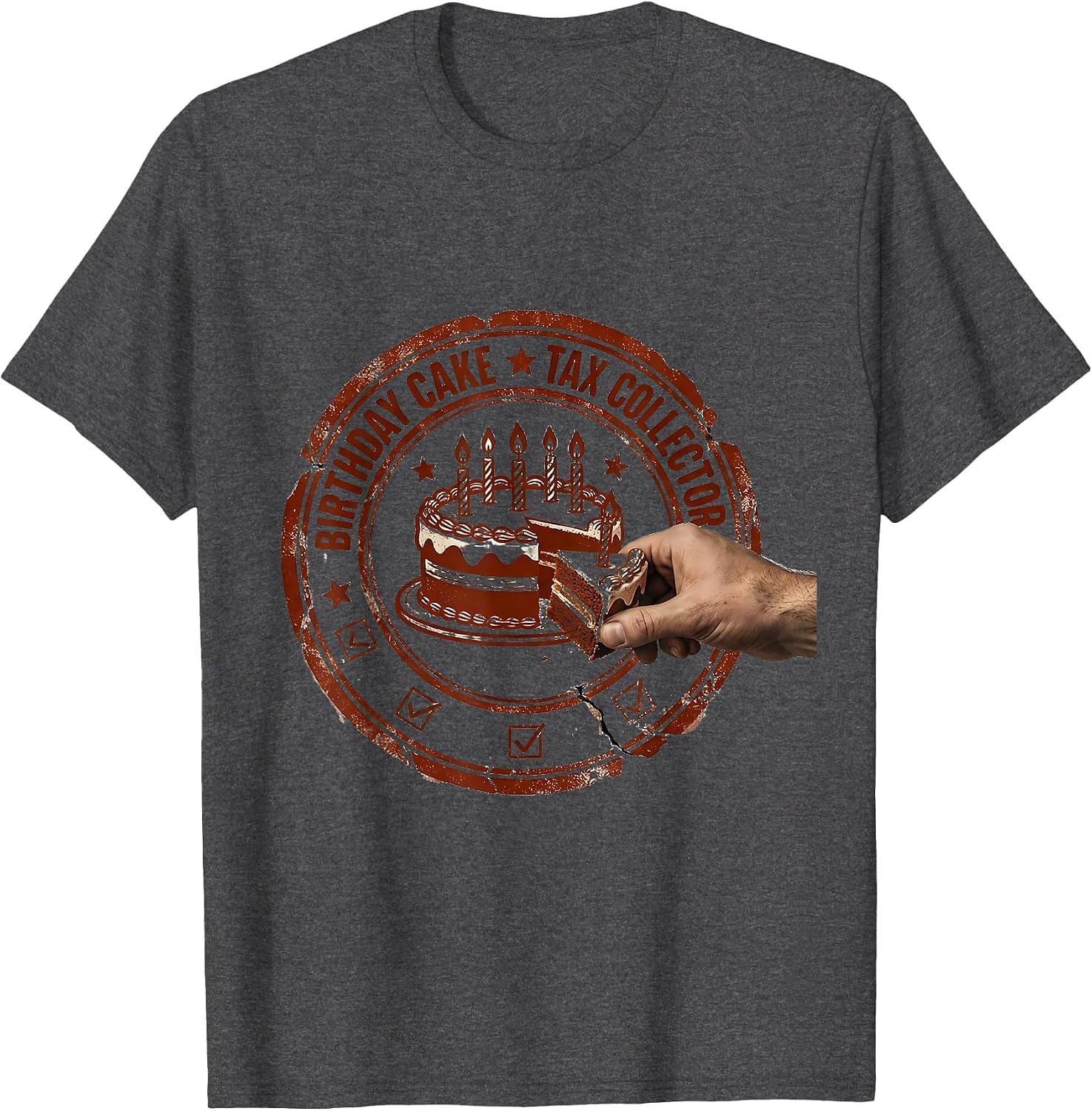 Men's Birthday Cake Tax Collector Funny Dad Tax Food Inspection T-Shirt image 5