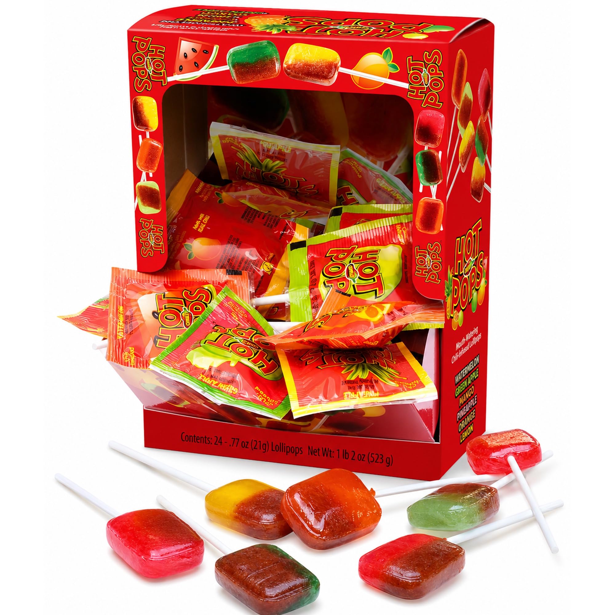 Amazon.com : Yummy-Lix Lollipops (Pack of 24, Hot Pops) : Grocery