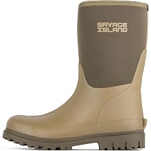 Savage Island Women's Short Neoprene Insulated Rubber Wellington Boots Warm Lined Fully Waterproof Wellies