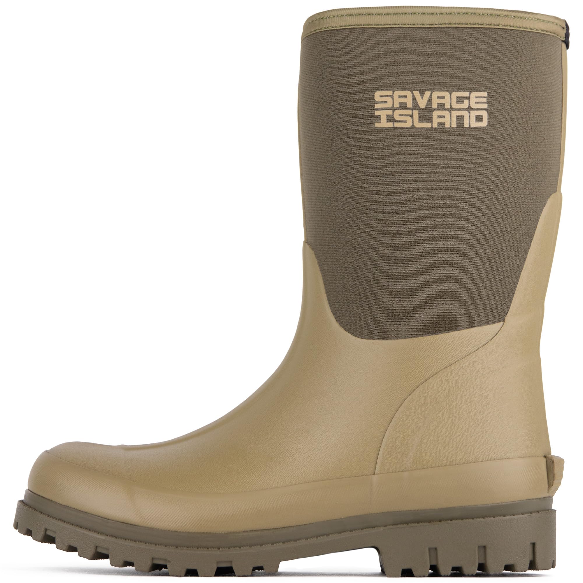 Savage Island Botas de agua cortas de neopreno con aislamiento de goma para mujer, con forro cálido, totalmente impermeables