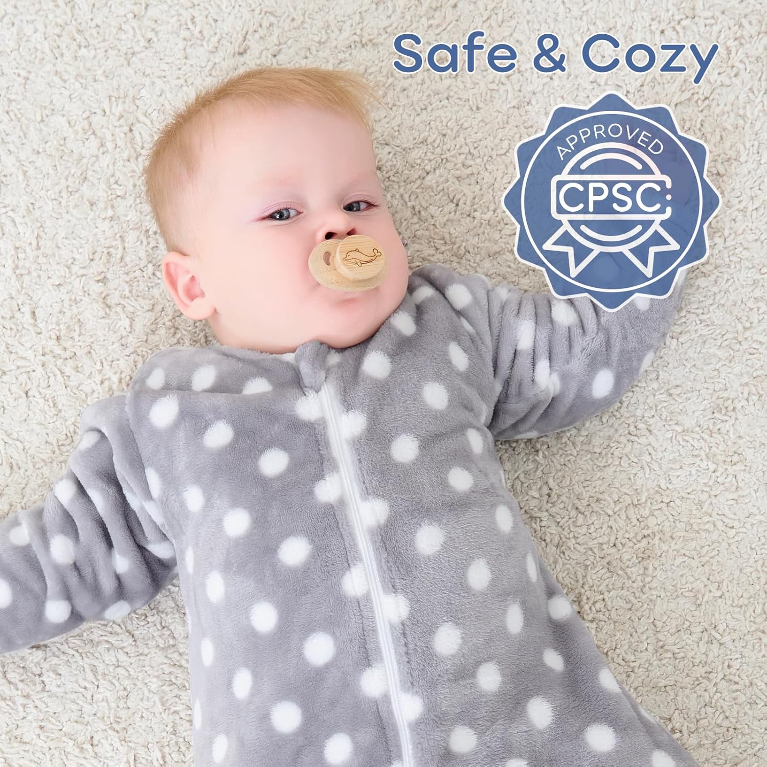 Yoofoss Baby Sleep Sack 18-24 Months, Long Sleeve Sleep Sack 1.5 Tog, Fleece Baby Wearable Blanket with 2-Way Zipper, Soft Warm - Image 4