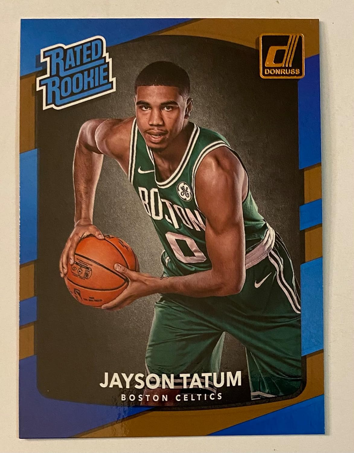 Jayson Tatum 2017-18 Donruss Panini Rated Rookie Pack Fresh Trading Card #198 Officially Licensed NBA Basketball Boston Celtics. The images depict the card (front and back) that is included. The card will be packaged very safe and securely during shipping. Each card will be in a brand new sleeve and brand new top loader.