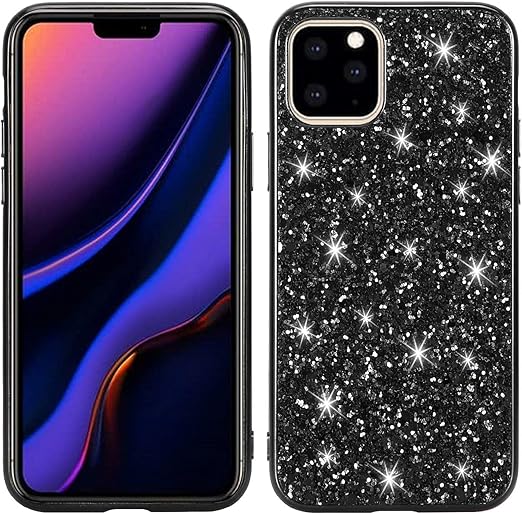 Iphone 11 pro max black glitter case Outlet