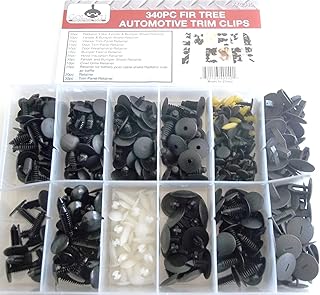 340pc Auto Fir Tree Shield Trim Push Clip Fixings Interior Assortment FTC340
