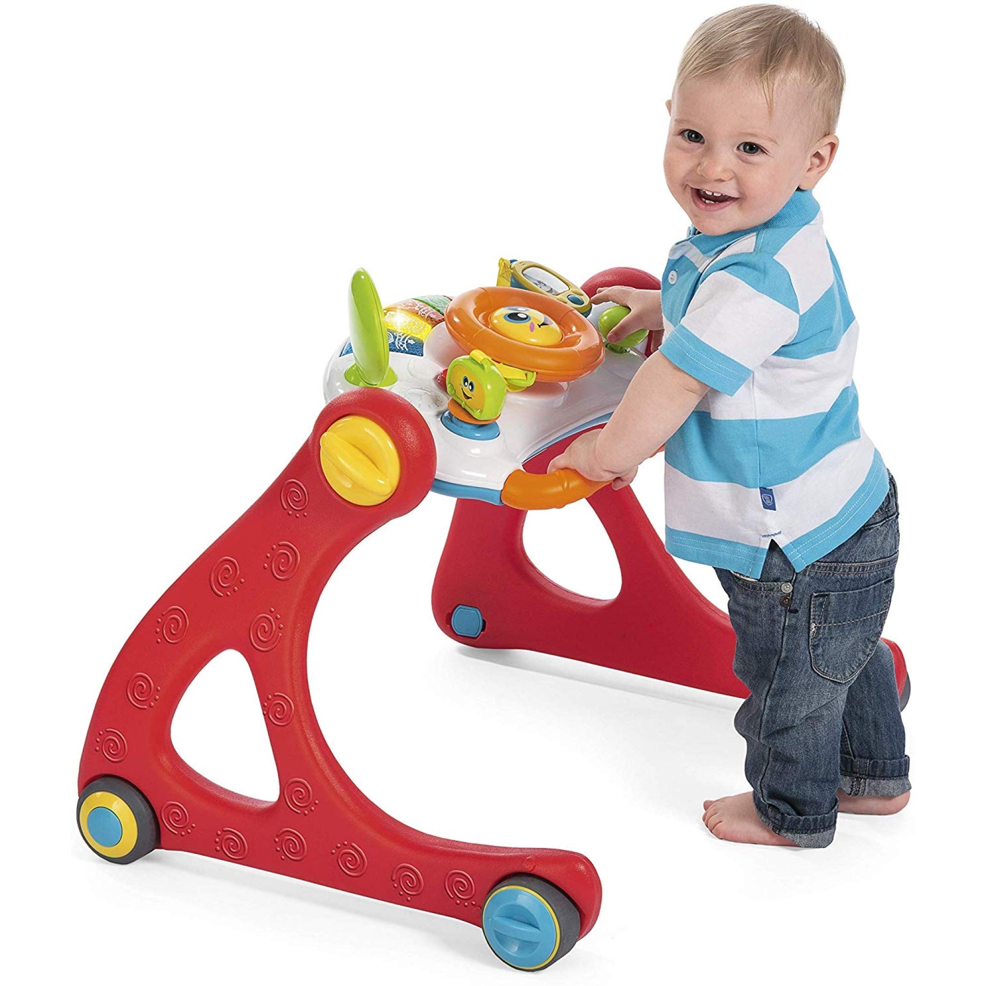 Chicco Palestrina Cresci e Cammina 4in1, Centro Attività, Tavolo Bambini e Primi Passi, Gioco Educativo con Attività Manuali, Luci e Suoni, Pannello Elettronico Rimovibile - Gioco Neonato 3-36 Mesi