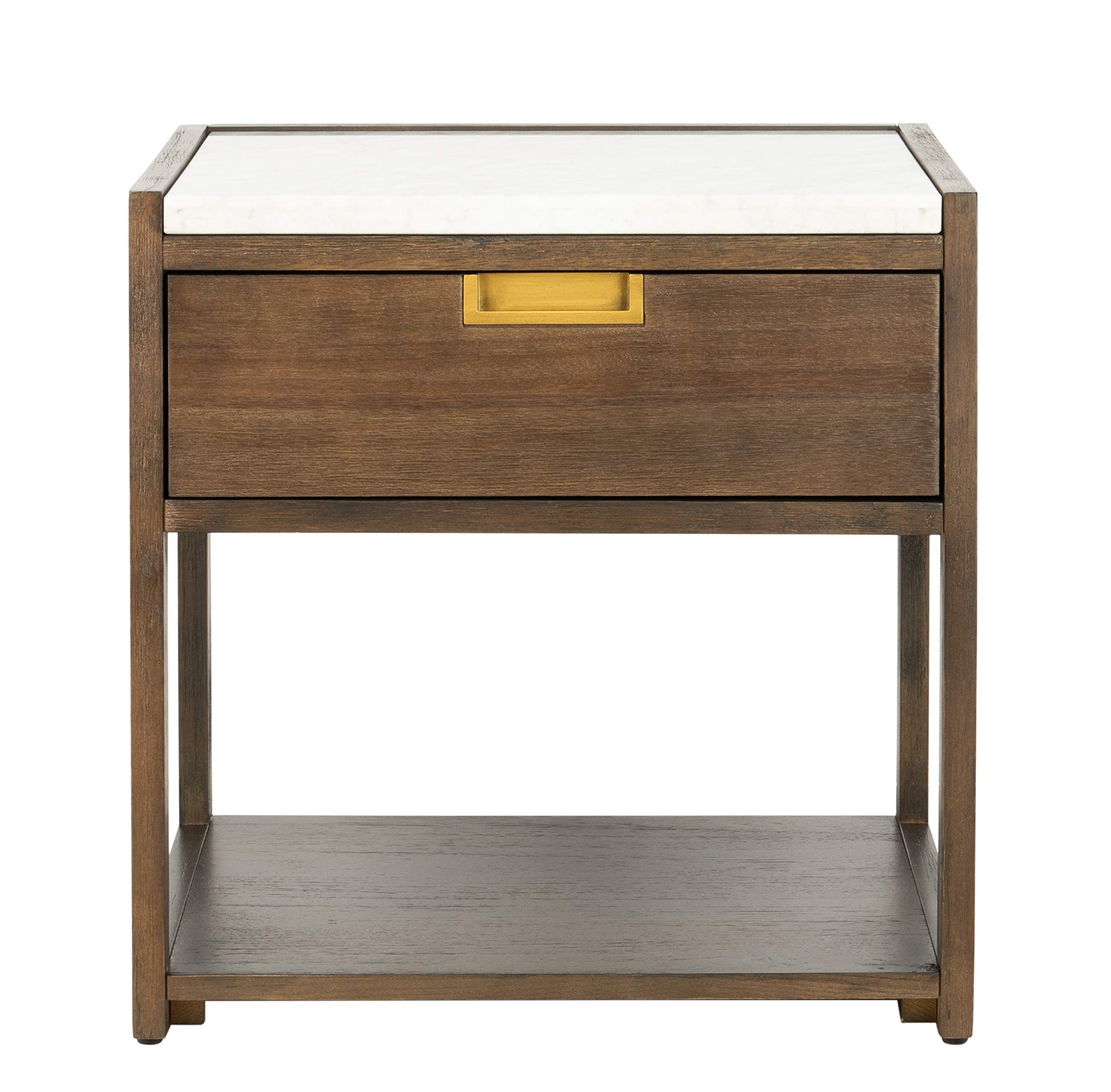 Safavieh Couture Adeline Dark Chocolate 1-drawer Storage Nightstand