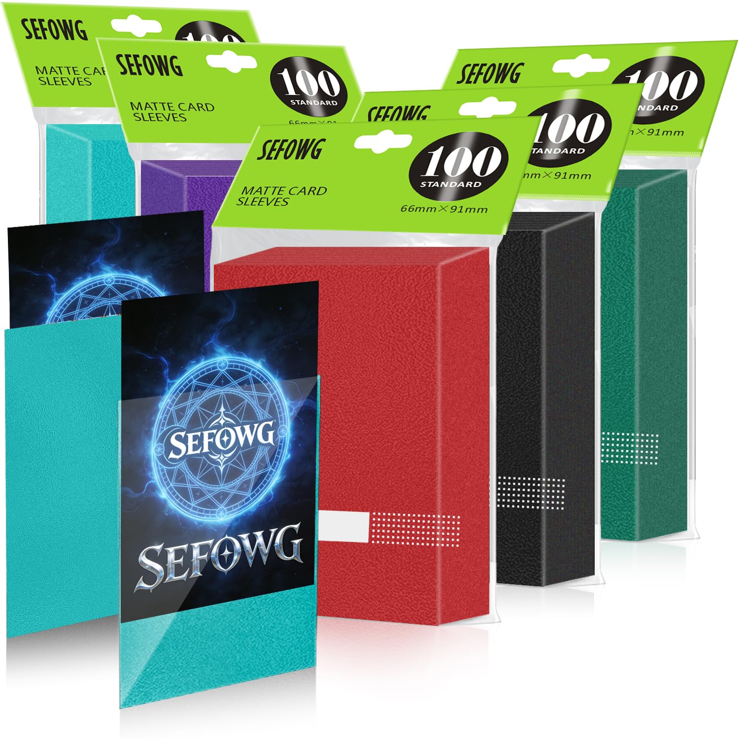 500 PCS Card Sleeves for MTG, TCG, 5 Colors Matte Card Sleeves Magic, Magic Card Sleeve, Card Protectors for MTG, TCG, Baseball, Trading, Game Cards