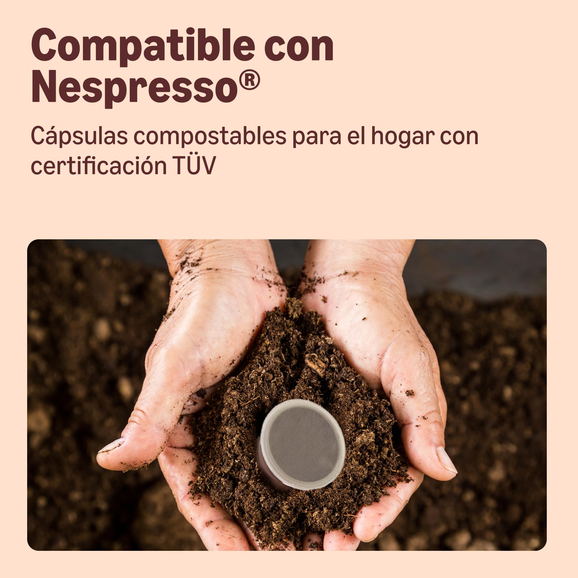by Amazon Cápsulas de Café Compostables en Casa Compatibles con Nespresso, 100% Arábica Colombiana, 20 Unidades, Certificadas por Rainforest Alliance