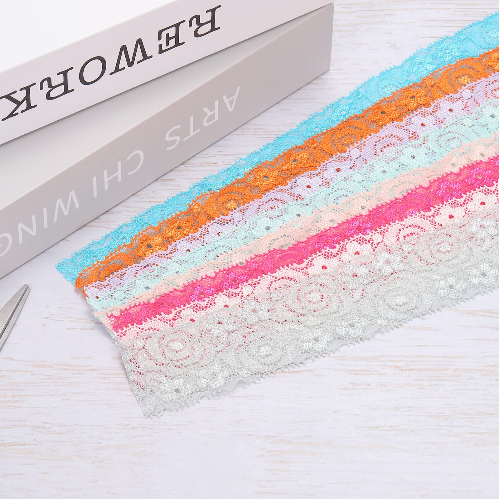 Ruban Dentelle Extensible Gris Foncé 2,5 Cm X 9,1 M - Idéal Bricolage, Mariage Et Décoration