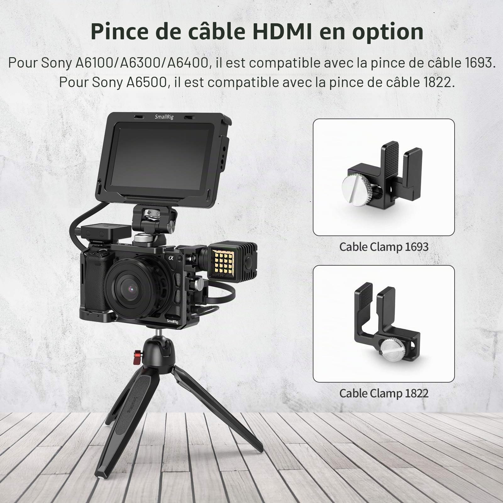 SMALLRIG Camera Cage pour Sony A6100 / A6300 / A6400 / A6500 - CCS2310B