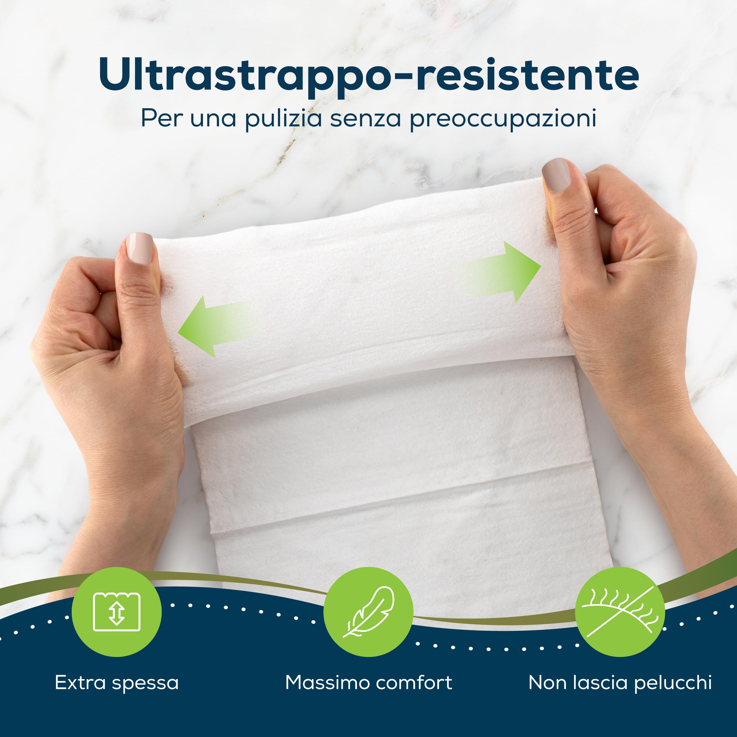 Sensalou Salviettine Umidificate XXL 23×33 cm Per Corpo & Superficie – Ultra Morbide, Senza Alcool, Pelle Sensibile – Uso Quotidiano, Cura Igienica, Salviettine Spesse – Confezione 80 Pezzi