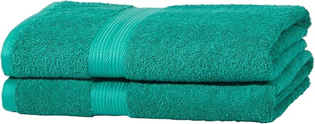 Amazon Basics AB Fade Resitant, 100% Cotton, Teal, 2 Bath