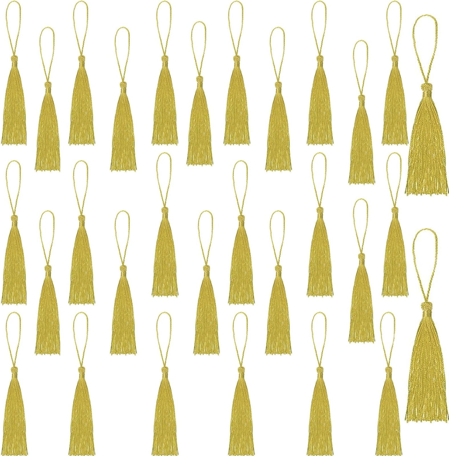 Bookmark Tassels 30 PCS Silky Handmade Tassels Bookmarks Mini Tassels for Jewelry Making