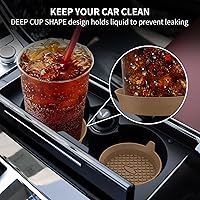 Vista 3 de ME.FAN Car Cup Holder Coasters [4 Pack] Silicone Cups Mats, Automotive Universal Non-Slip Recessed Interior Accessories Coffee