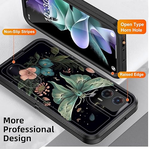 Miniatura 4 de Funda para Moto G 5G 2023 con soporte integrado, a prueba de golpes, polvo y caídas, 3 capas, grado militar, funda protectora para Motorola Moto G