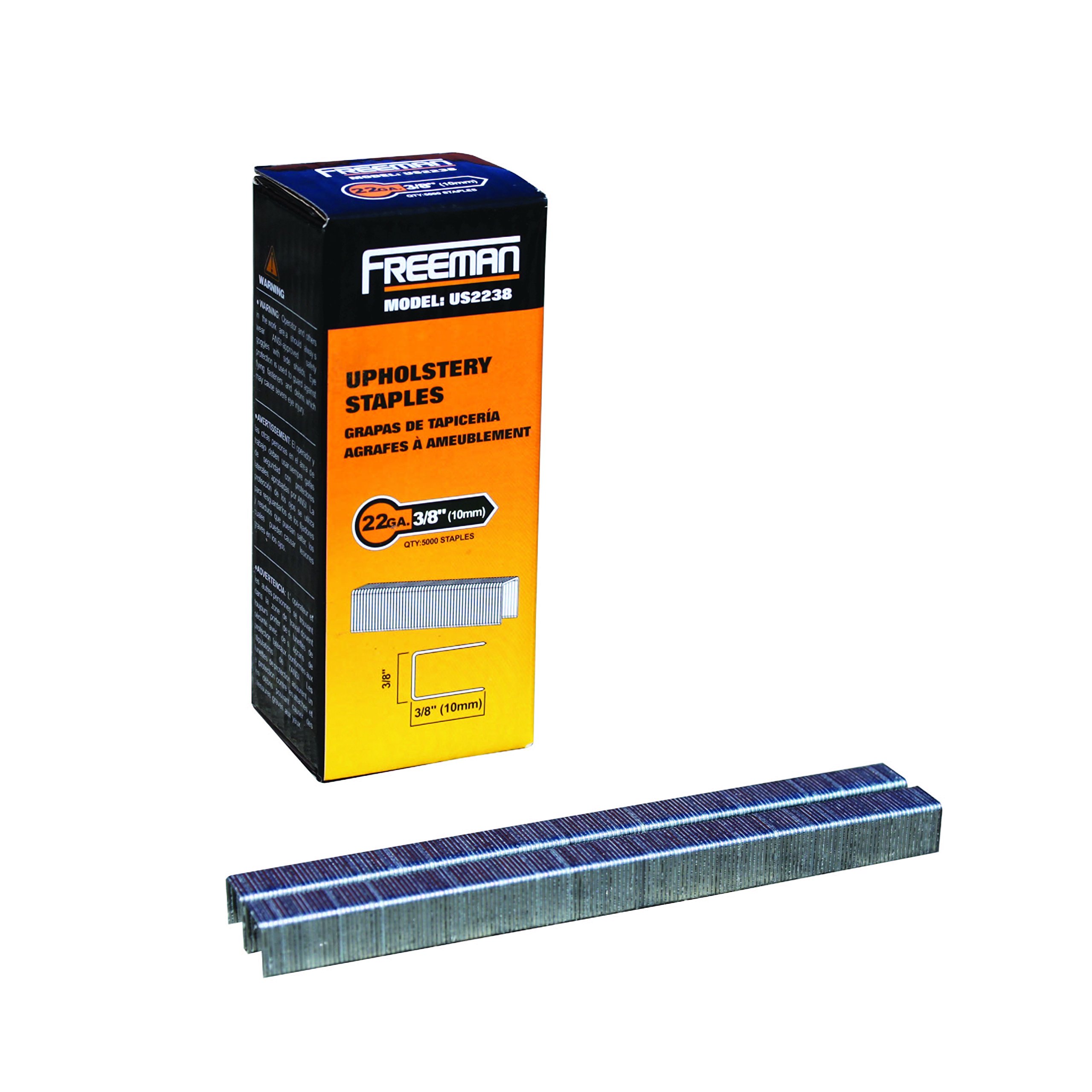 Freeman PneumaticsFreeman Pneumatics US2238 22 Gauge Staples Box, 3/8", 5000-Piece