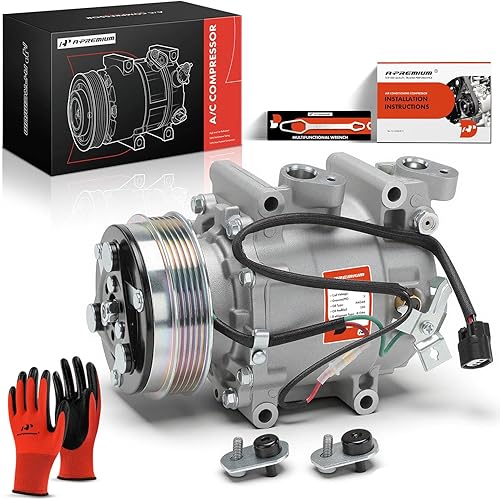 A-Premium Compresor de aire acondicionado con embrague compatible con Honda Fit 1.5L 2009-2013