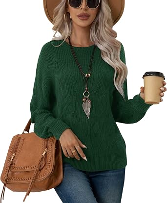 Jouica Womens Fall Lightweight Sweater Knit Casual Pullovers Sweaters for Women