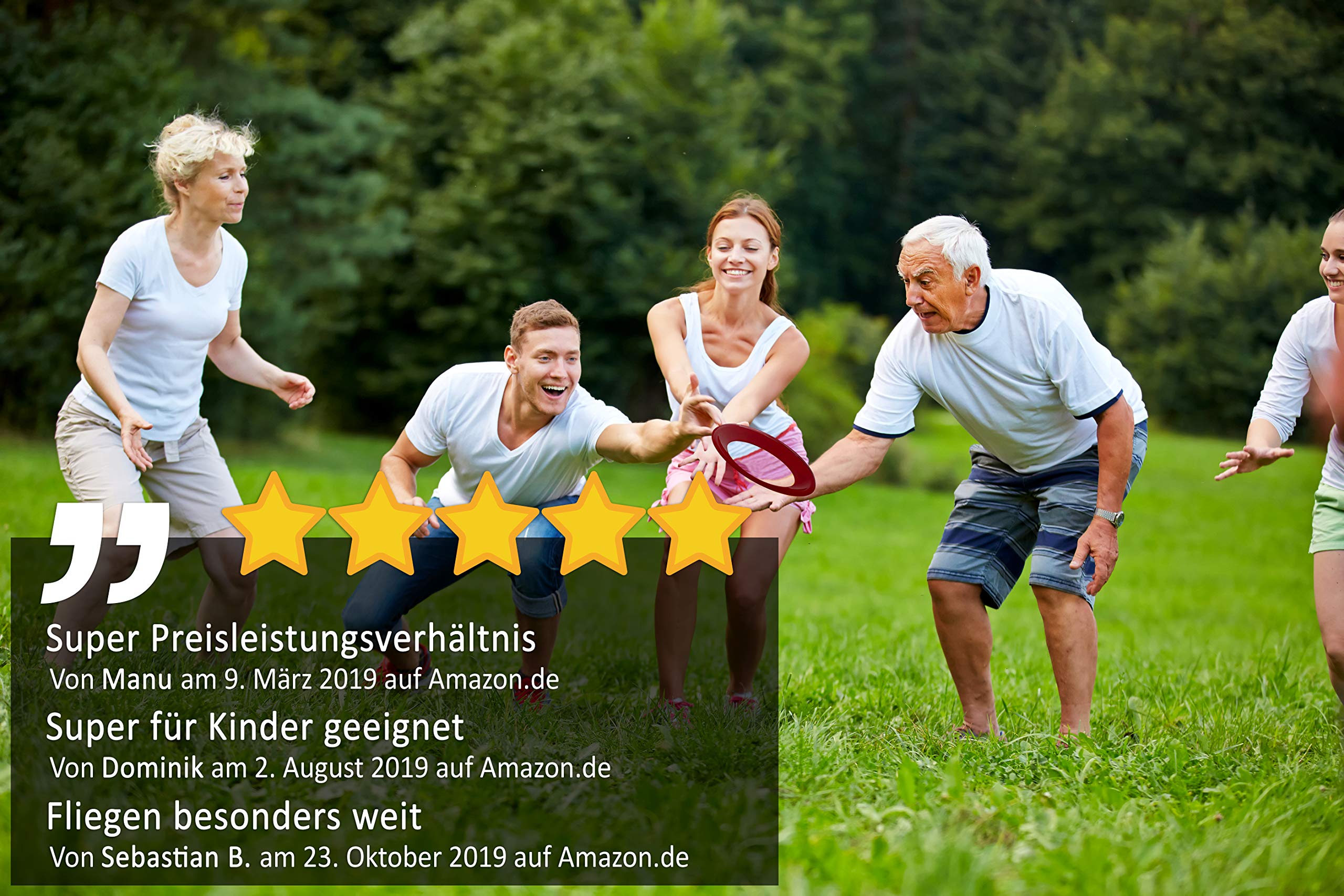 PHIBER-Sports Anelli Da Lancio Per Frisbee - 2 Pack Leggeri E Facili Da Prendere, Ideali Per Bambini E Adulti - Foto 9