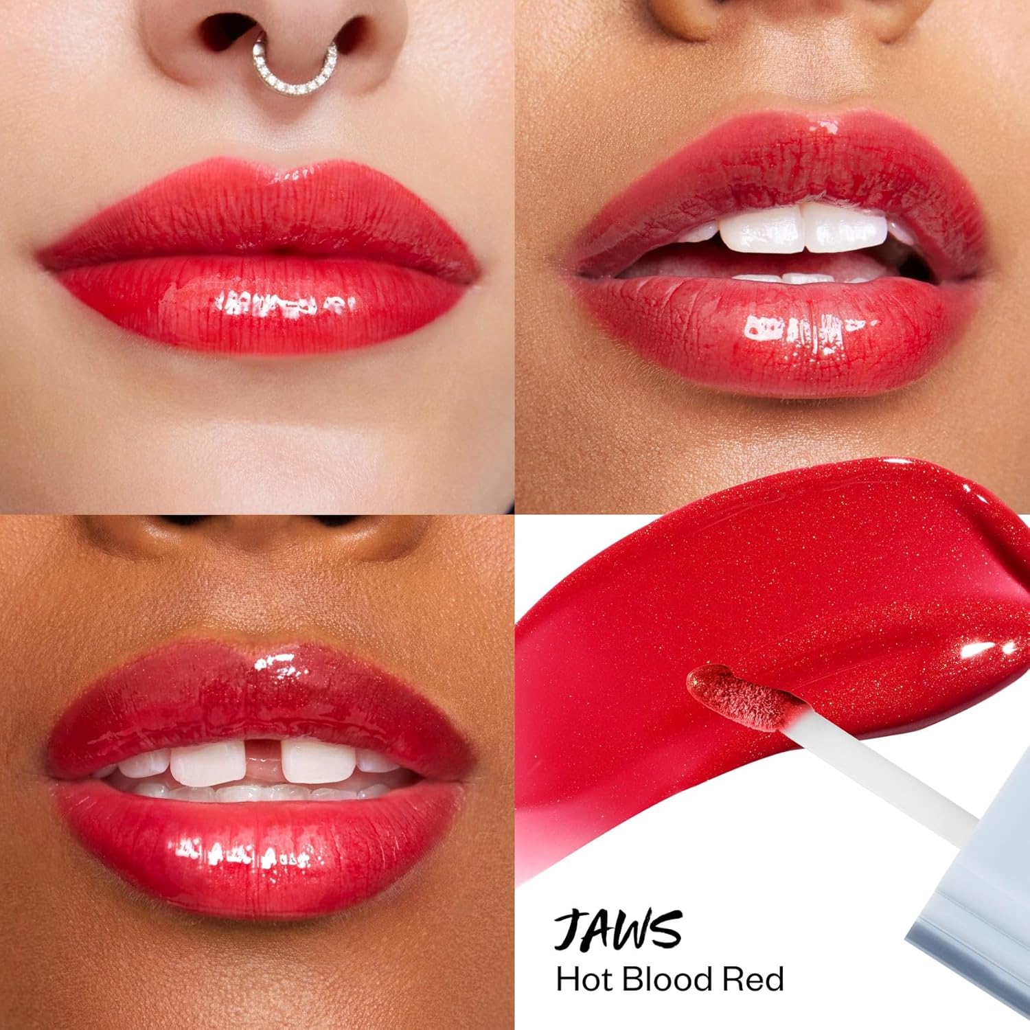 Kosas Wet Lip Oil Gloss - Hydrating Lip Plumping Treatment with Hyaluronic Acid & Peptides, (Jaws)