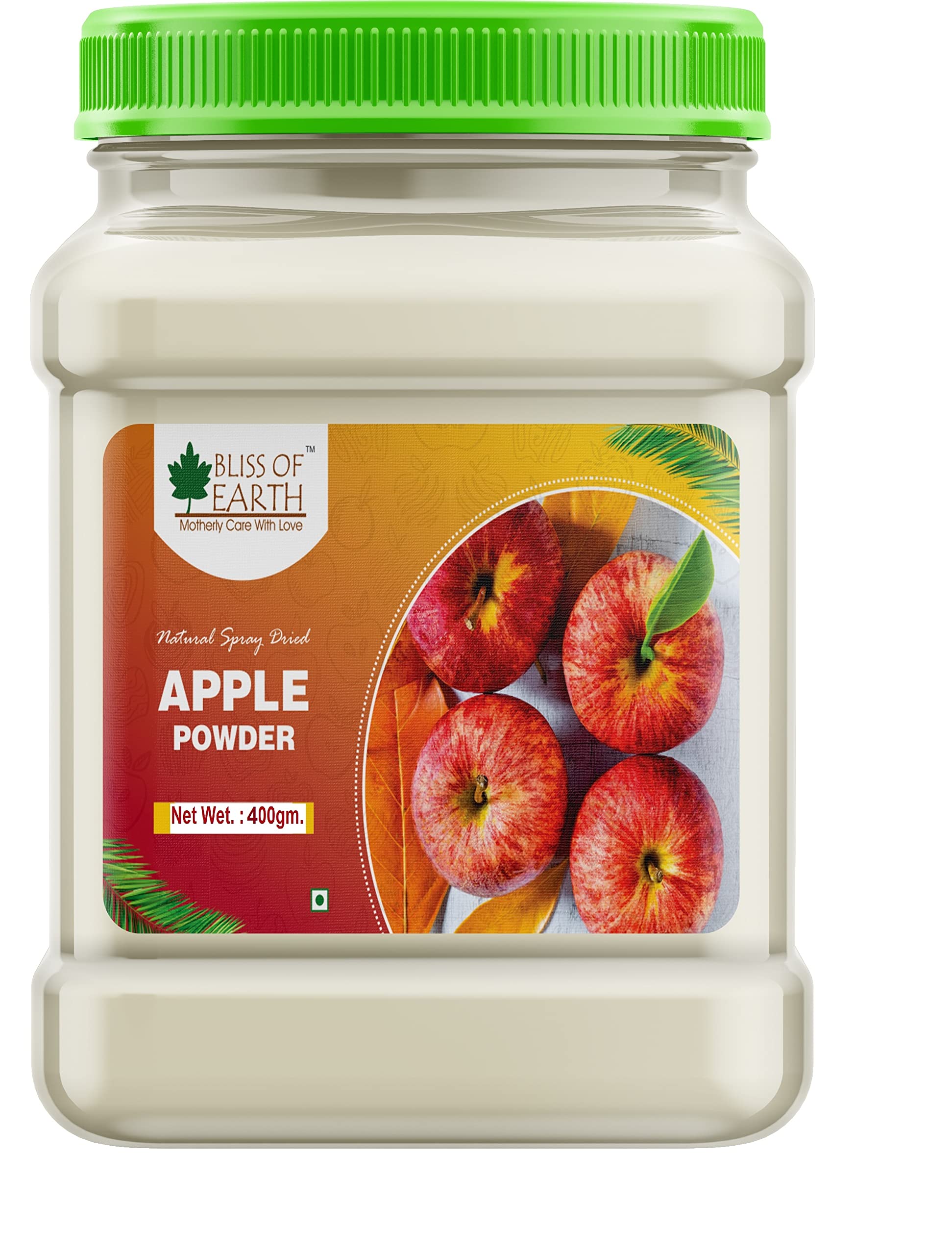 Bliss of Earth Apple Powder Natural Spray Dried Great for Smoothie, Apple juice, bake apple pie 400gm