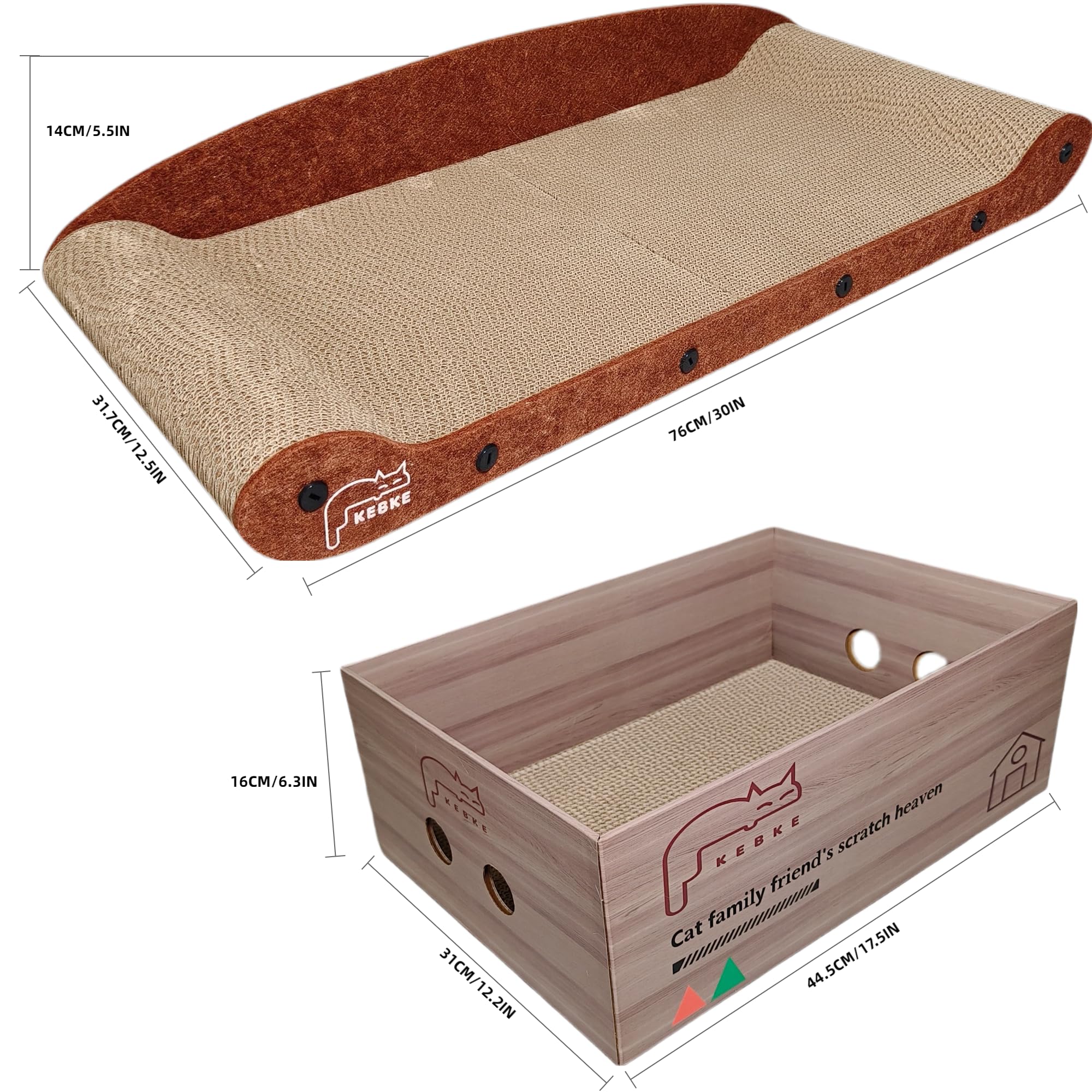 Protector de sofá Extragrande de 76 cm con Almohadilla para rascar de 44,5 cm, Protector de Muebles Duradero para Gatos de Interior