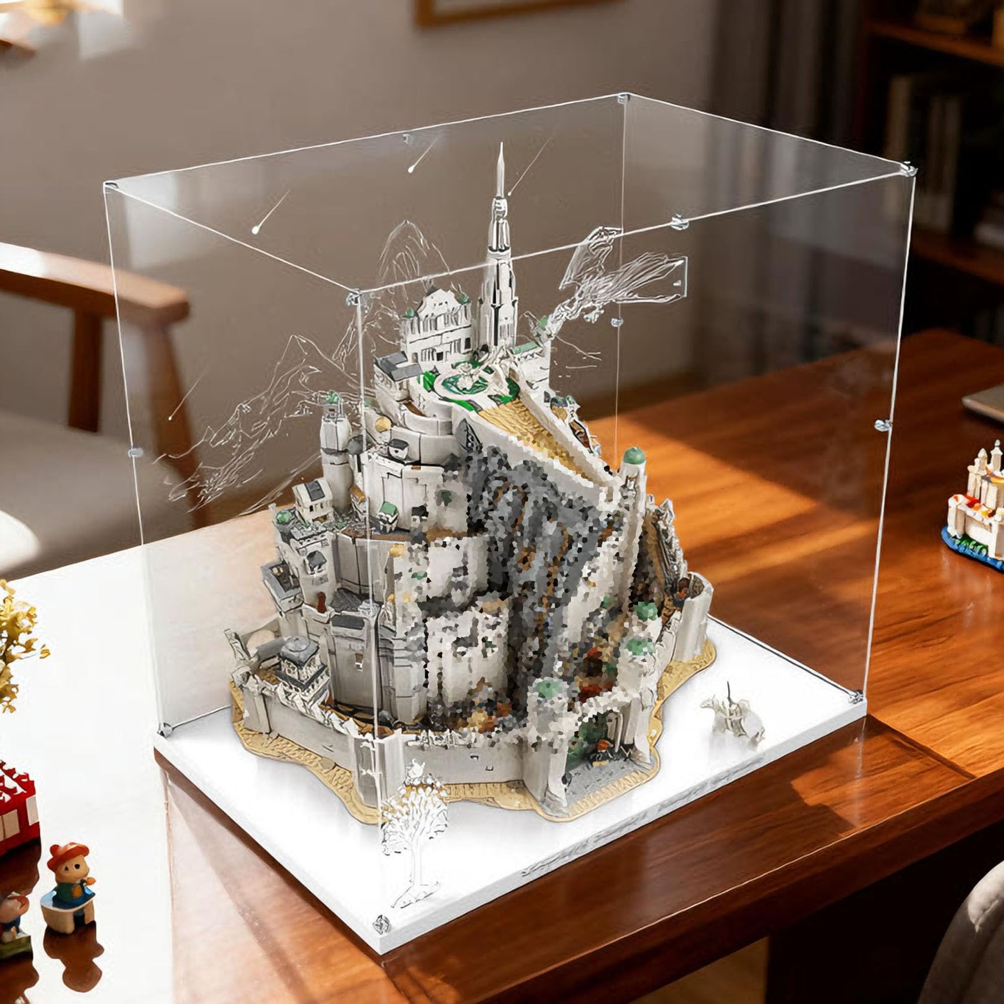 Acrylic Display Case for Le-go 11377 White Tower Castle Model