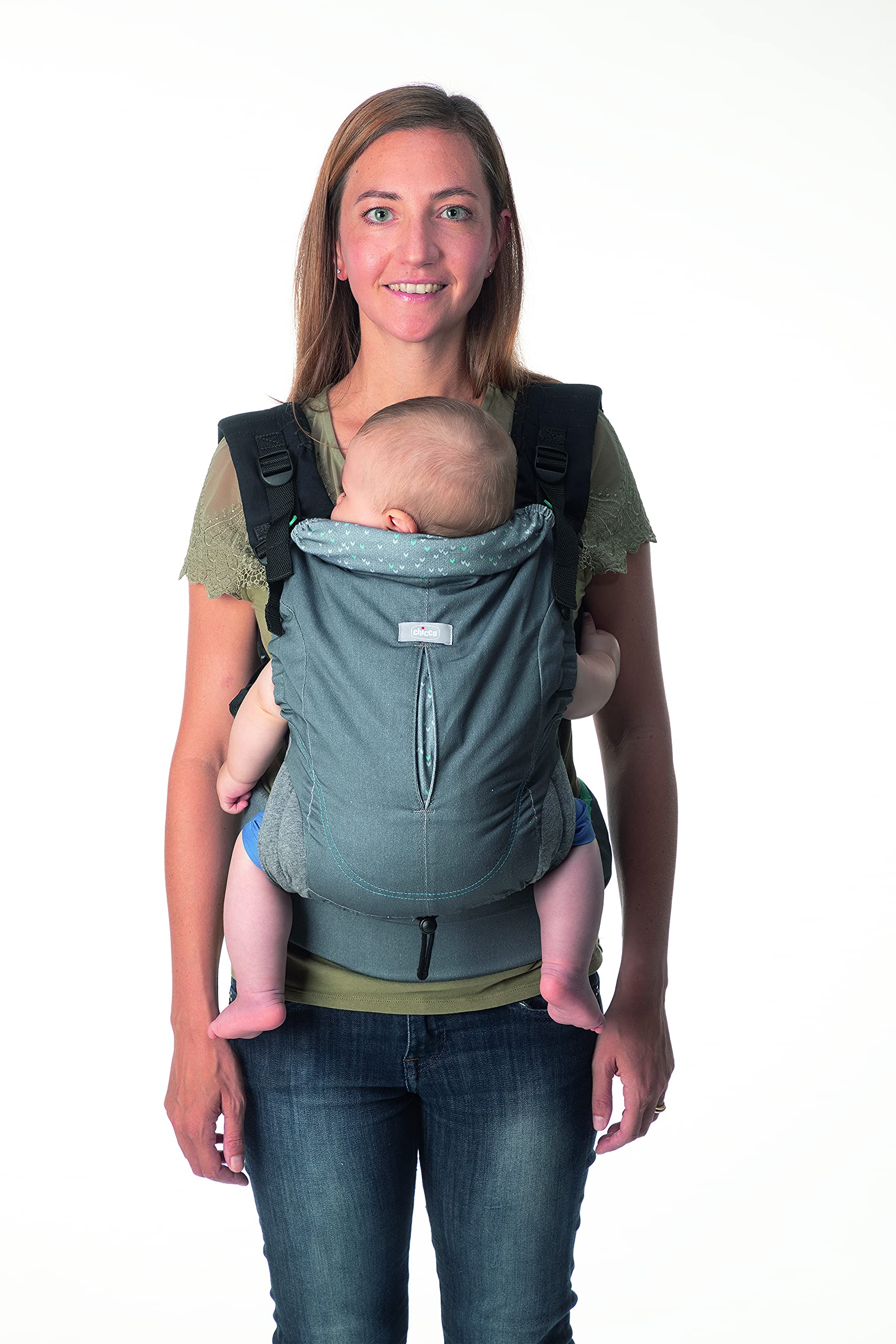 Chicco Ergonomiczne Nosidełko Myamaki Fit, Nosidło Na Plecy, Od Urodzenia do 15 kg, Wielofunkcyjna Ewolucyjna Chusta do Noszenia Dzieci z Regulowanym Siedziskiem i Panelem, Podparcie Pleców i Szyi
